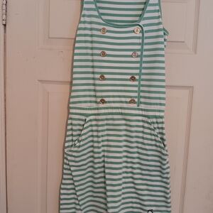 Tommy Hilfiger Girl Mint Green and White Striped Top